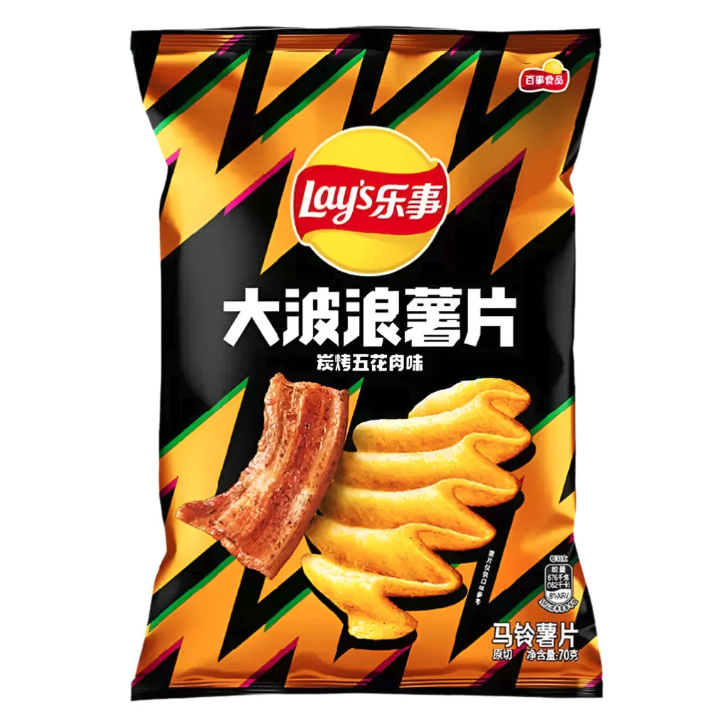 Lays Big Wave Sizzling Bacon - THAI